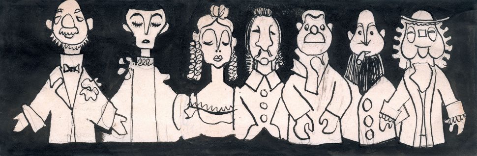 Illustratie Zeven Personages