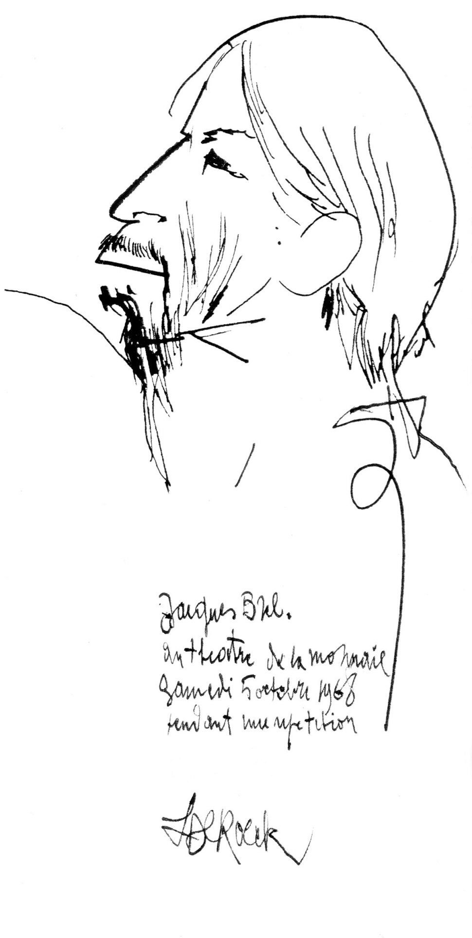 Portret Jaques Brel 5-10-68