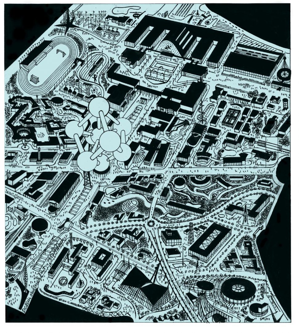 Brussel Tentoonstellingspark Expo 1958 Plan 3